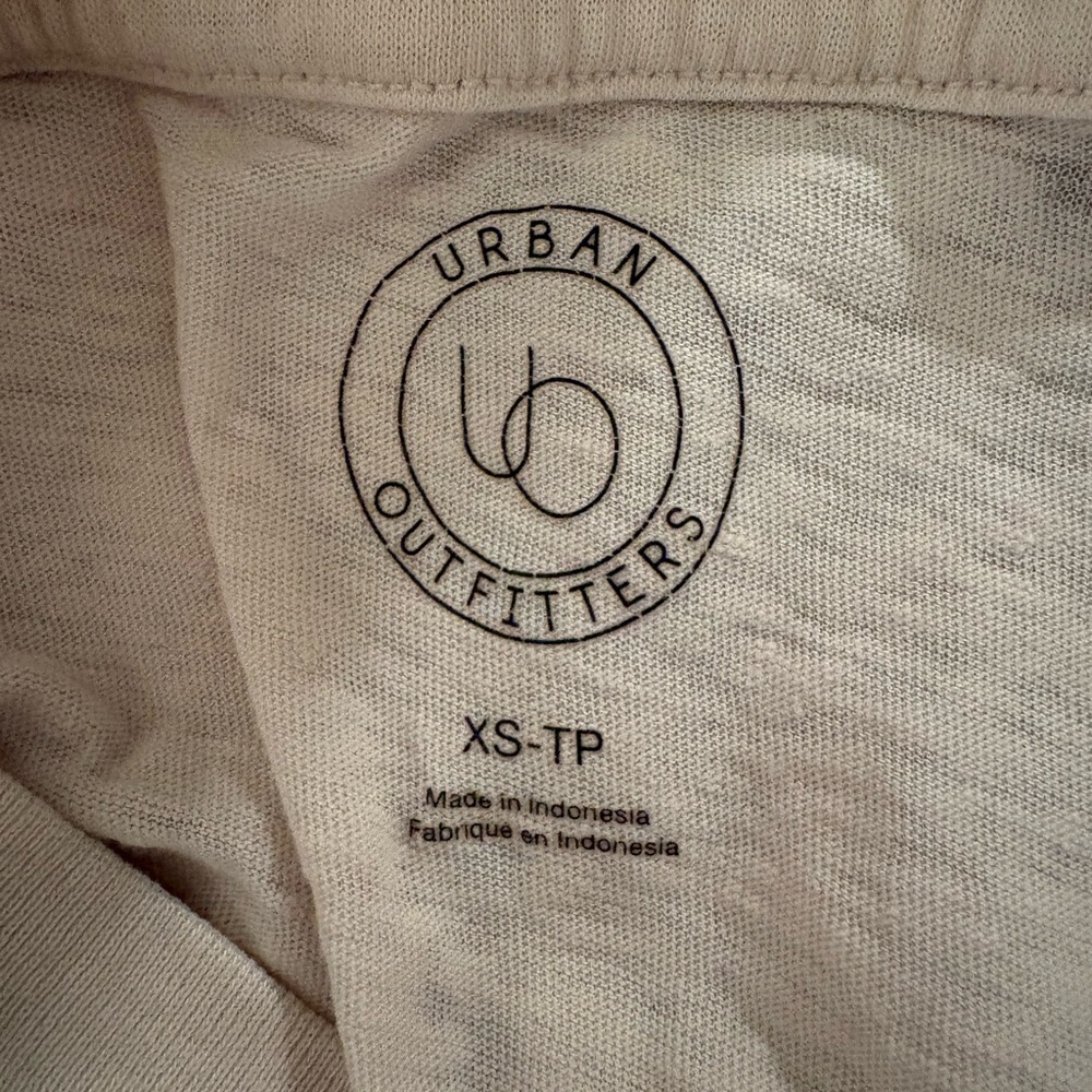Urban Outfitters Cream Short Sleeve Burnout Cotton Blend Tee - Picture 4 of 5